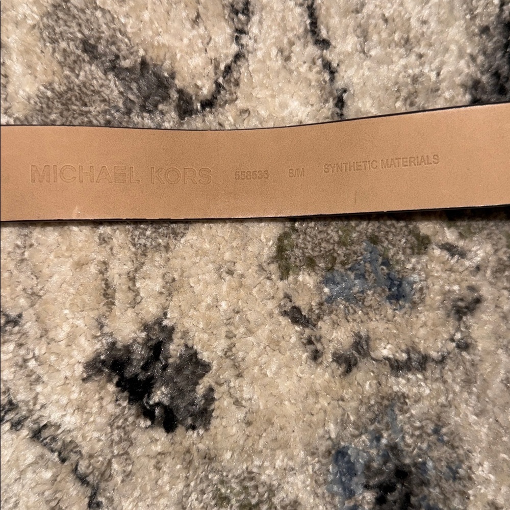 Michael Kors White and Taupe Monogram Crossbody Belt Bag - Picture 9 of 10